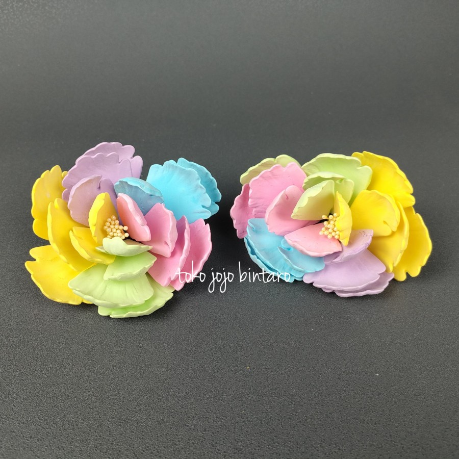 BUNGA GUMPASTE PEONY ISI 2 CAKE TOPPER HIASAN KUE PENGANTIN PEONY2BSR  GUMPASTE