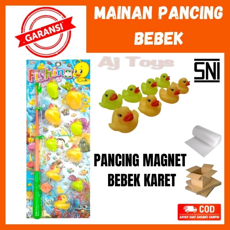 Mainan pancing ikan bebek magnet mainan pancingan anak ikan magnet B538