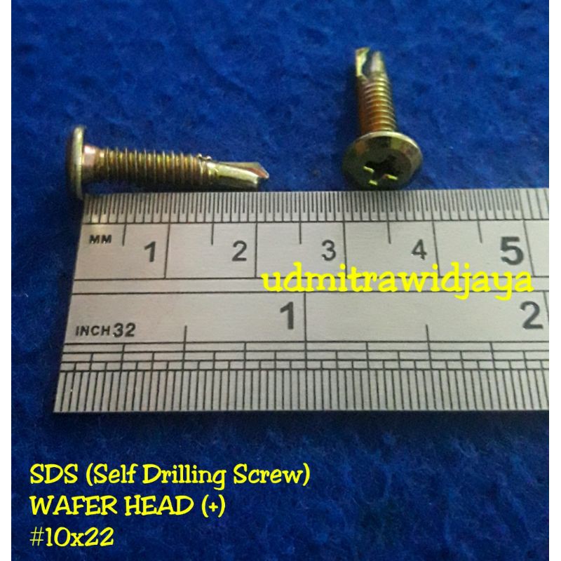 Drilling scrup (+) / sds scrup wafer head (+) #10x22 / scrup drilling + panjang 22mm