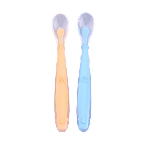 Baby Safe Silicone Soft Spoon / Sendok Makan Bayi Silicone 4m+ SC009 (Tersedia varian warna)