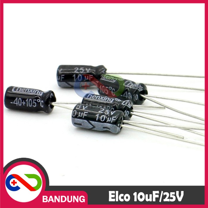 CAPACITOR ELECTROLYTIC ELCO KAPASITOR ELEKTROLIT ELKO 10UF 10UF/