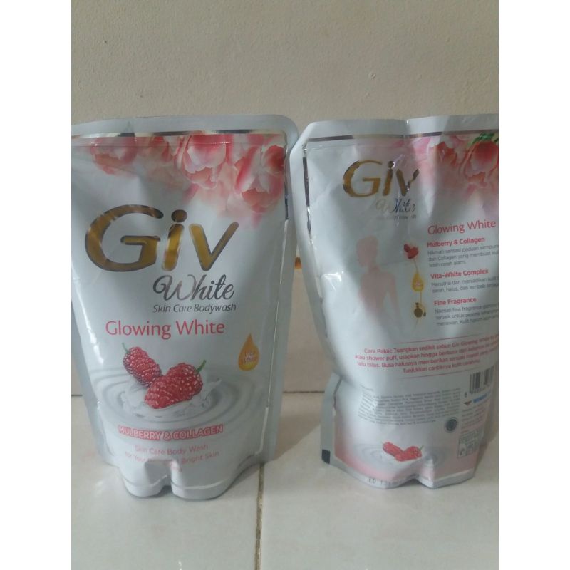 Giv bodywash refill 450ml glowing white mulbery collagen