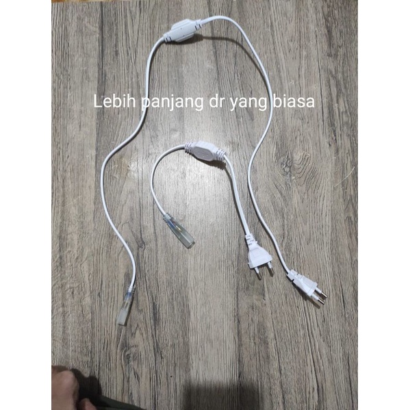 Socket adaptor LED STRIP PANJANG 1 METER 220V Kabel colokan LED strip WATERPROOF