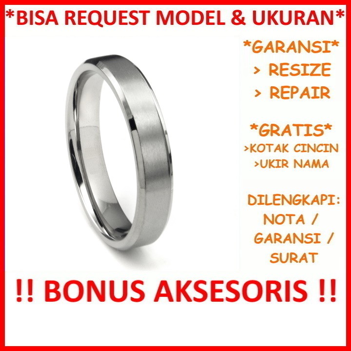 Gratis Ukir Nama Garansi Platina Palladium Asli Bisa Pesan Model Cincin Kawin Platinum Poladium Id251