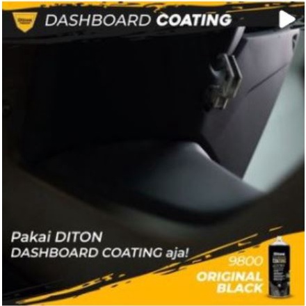 Cat Pilox Diton Premium Body Kasar / Dashboard Motor Mobil. Tanpa Semir Dashboard Coating Original Black 9800