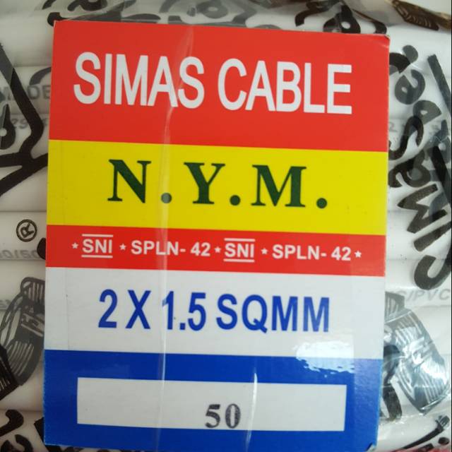 Kabel NYM 2x1.5 tembaga murni sni