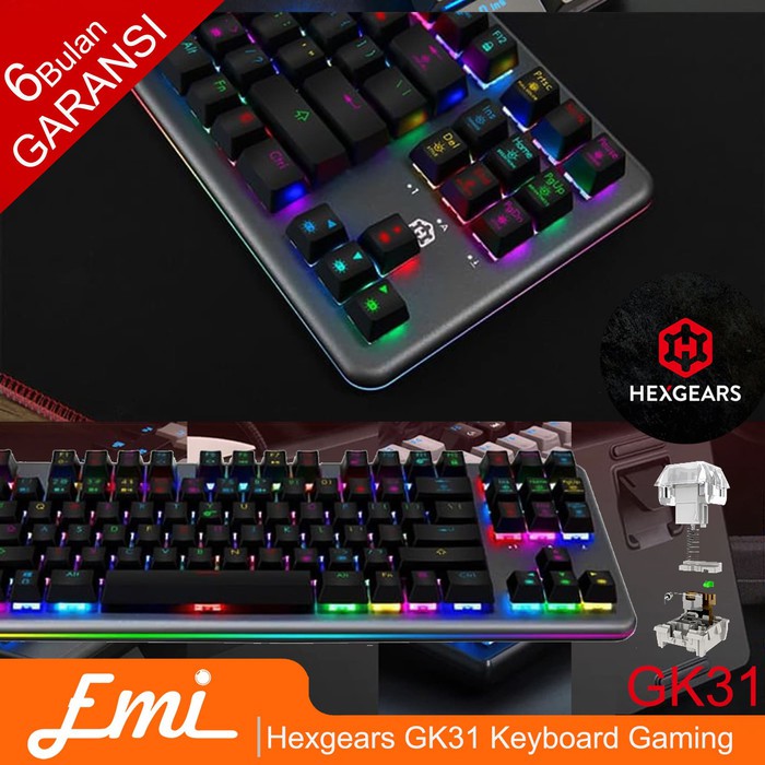 Hexgears GK31 TKL Mechanical Gaming Keyboard RGB