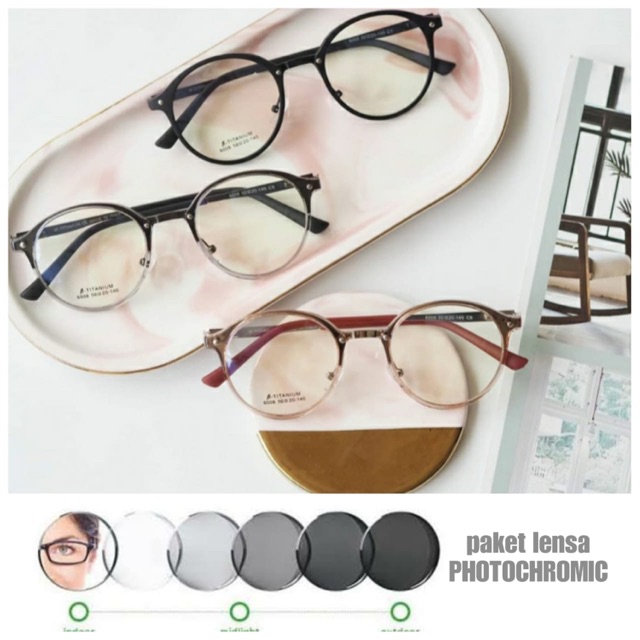 Frame kacamata  GRATIS minus PHOTOCHROMIC 6008