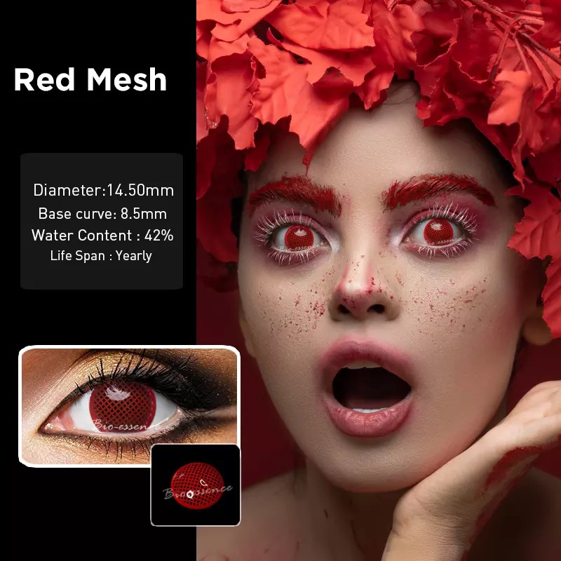 AFS ❤ [NEW] Softlens cosplay Red mesh / Softlens Cosplay hantu zombie