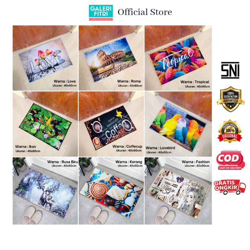 Keset Lantai Fleece Anti Slip - Keset Lantai Anti Slip - Keset Kaki - Keset Lantai - Keset Kaki Anti