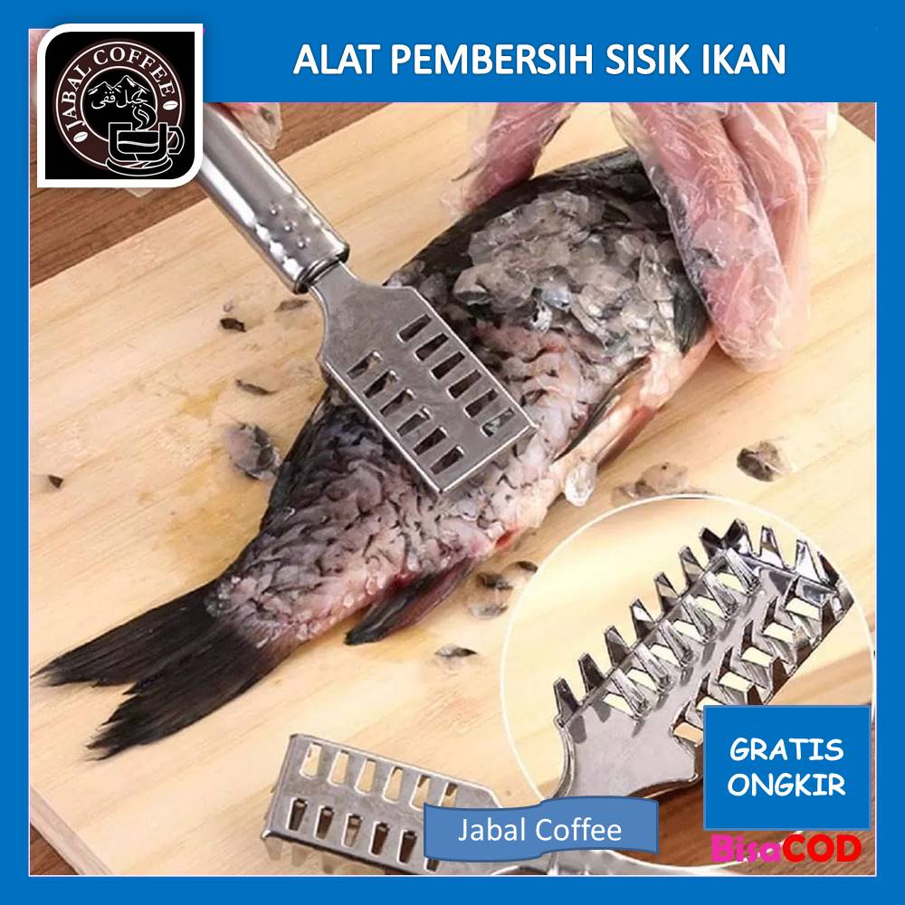 Peeler Sisik Ikan / Alat Pembersih Pengupas Sisik Ikan / Pisau Sisik Ikan Stainless Steel