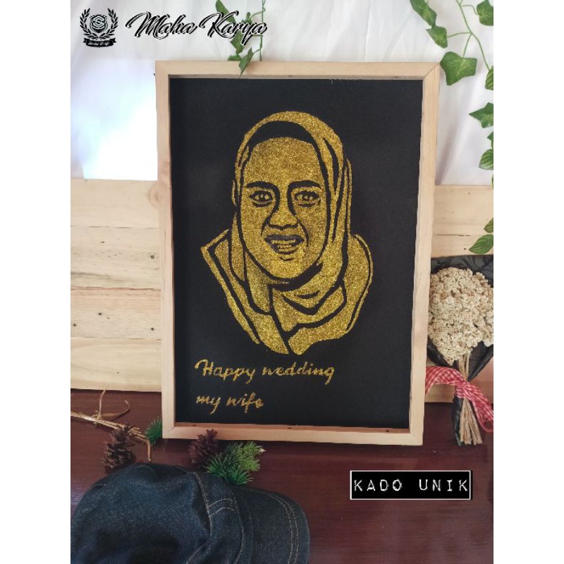 

kado lukis kanvas ever Glitter