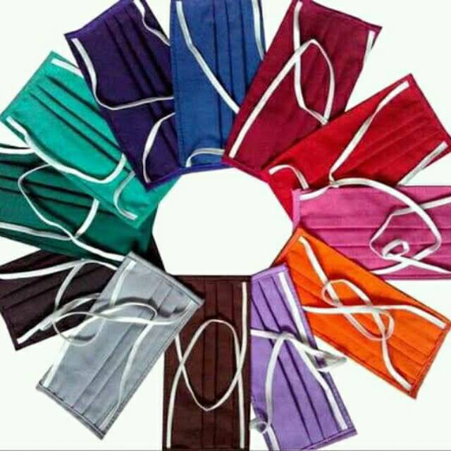 Masker kain earloop / masker kain hijab 1 lusin (12pcs)