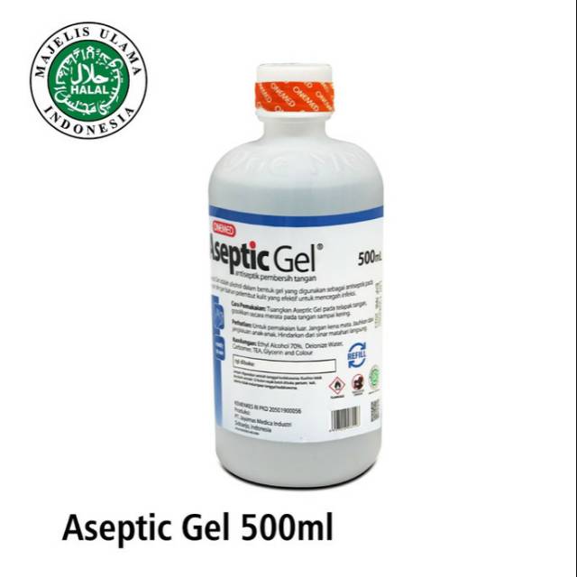 Handsanitizer isi Ulang Aseptic Gel Refill 500ml