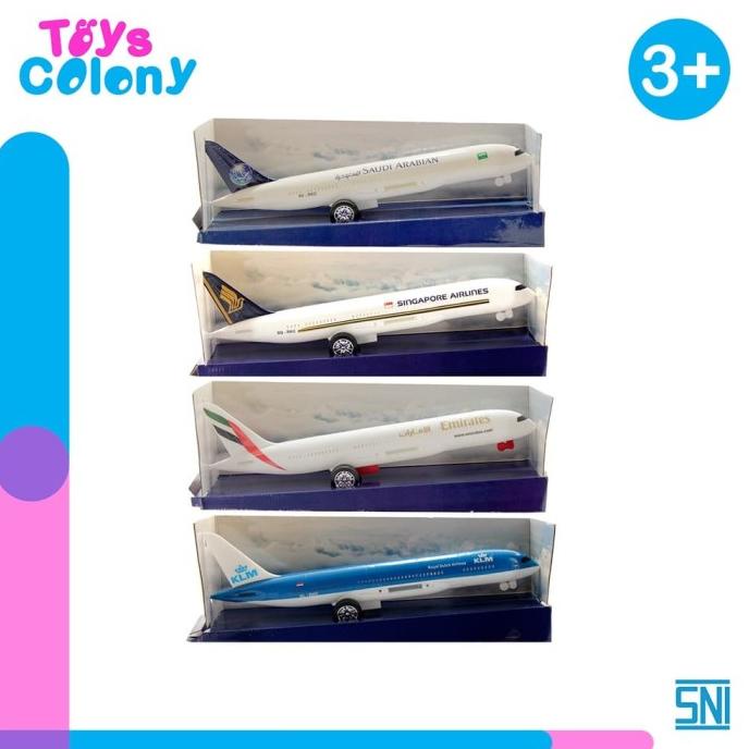 Mainan Pesawat Boeing KLM,EMIRATES,SINGAPORE AIRLINES,SAUDI ARABIAN