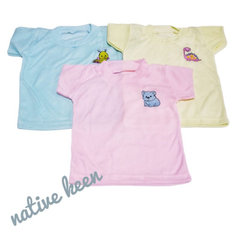 6 Pcs Baju Kaos Oblong Bayi Warna