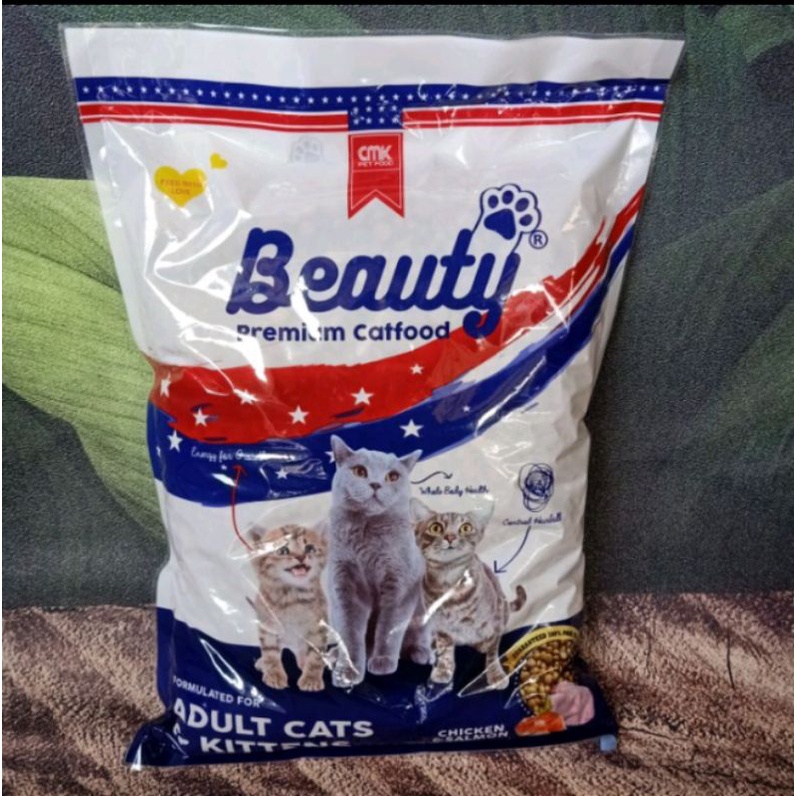 Beauty Makanan kucing 1kg Paket 10kg Gojek/Grab