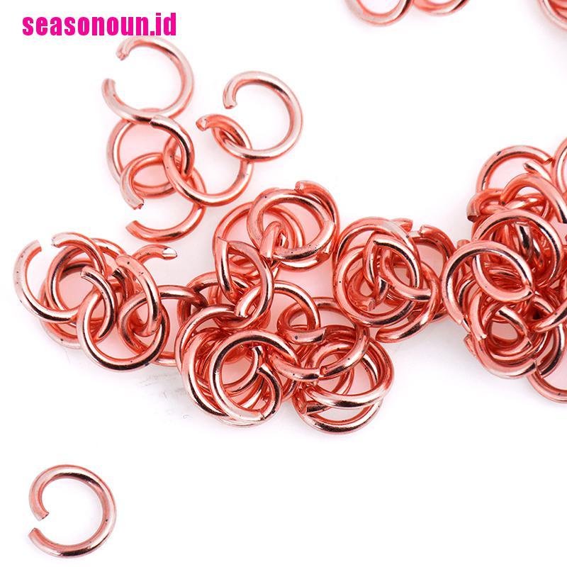 100 Pcs Cincin Model Terbuka Bahan Stainless Steel Ukuran 8 / 10mm