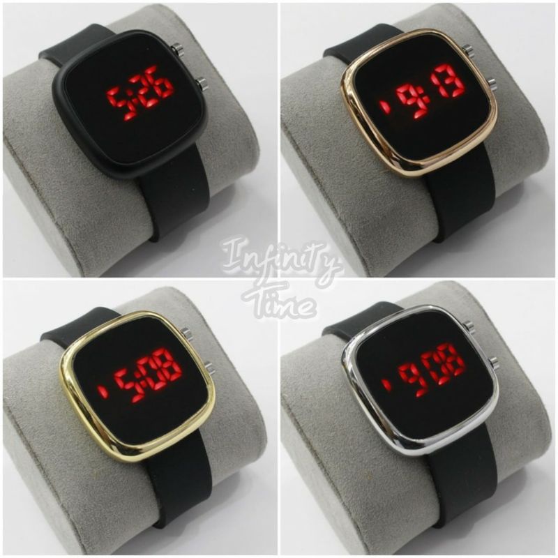 C ( C037 ) JAM TANGAN LED KOREA DEWASA MODEL OVAL  / HARGA GROSIR