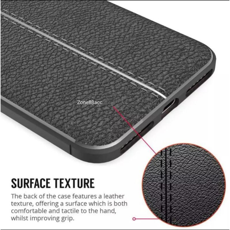 Vivo Y3 Y11 Y12 Y15 Y17 Silicon Autofocus Leather Softcase Casing Cover TPU Kulit jeruk