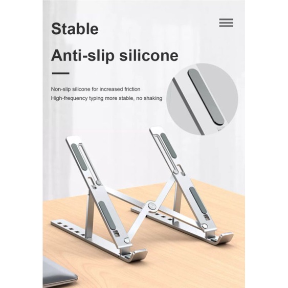 Stand Laptop Aluminium/ Stand Holder Laptop Aluminium