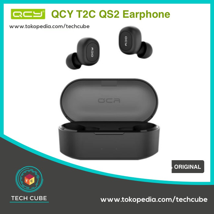 QCY T2C QS2 Binaural Mini Bluetooth 5.0 Earphone TWS Alt QCY T1C E0147