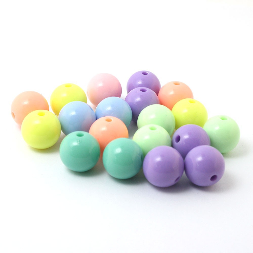 4 MM-12 MM Candy Color Acrylic Round Ball Spacer Beads For Jewelry Making DIY Jewelry Accessories For Handicrafts