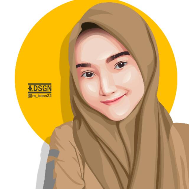 Vector wajah kartun digital