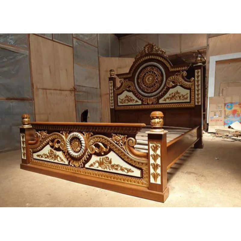 Dipan kayu jati / tempat tidur jati / dipan minimalis / dipan ukir / tempat tidur minimalis