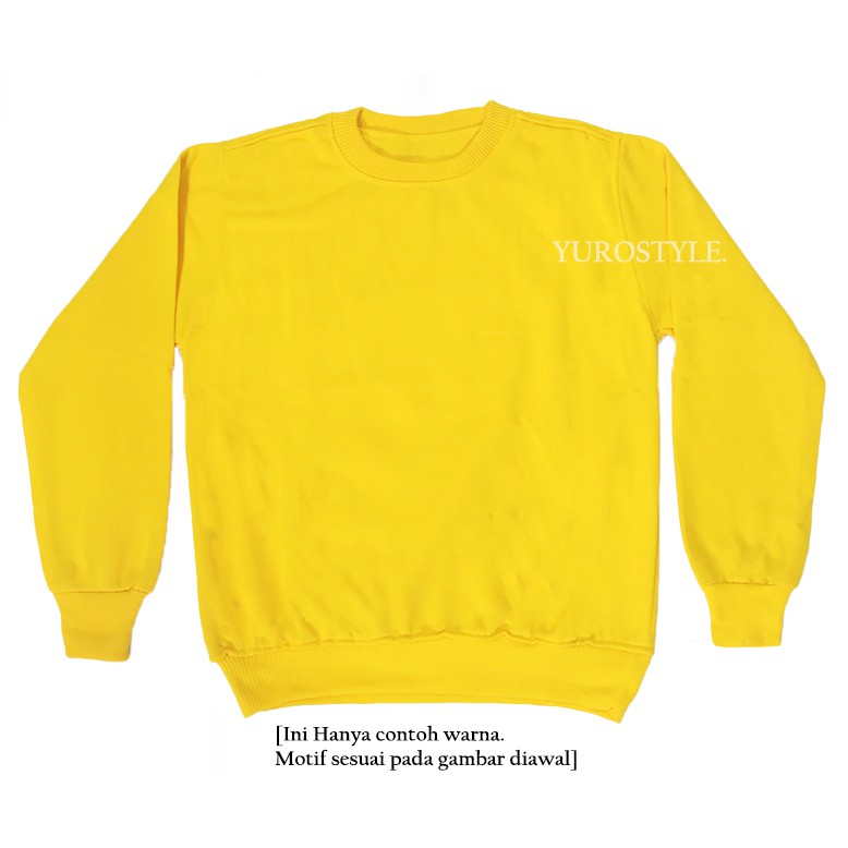 SWEATER POLOS BASIC KEEP SEARCHING ( SABLON ) SIZE M-XXL ( PRIA & WANITA )-KUNING