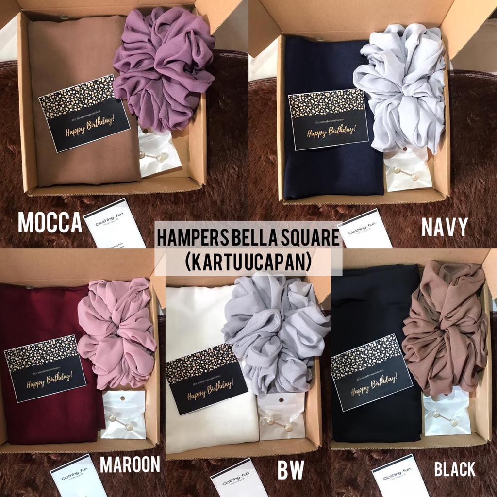 

[BISA COD] HAMPERS HIJAB BELLA SQUARE GIFT BOX KADO TERMURAH TERLARIS WISUDA ULANG TAHUN WEDDING