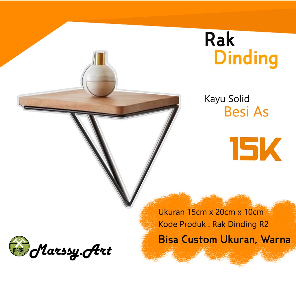 Rak Segitiga Mini / Rak Dinding Gantung / Guninco Rak Dinding / rak dinding besi minimalis / ambalan