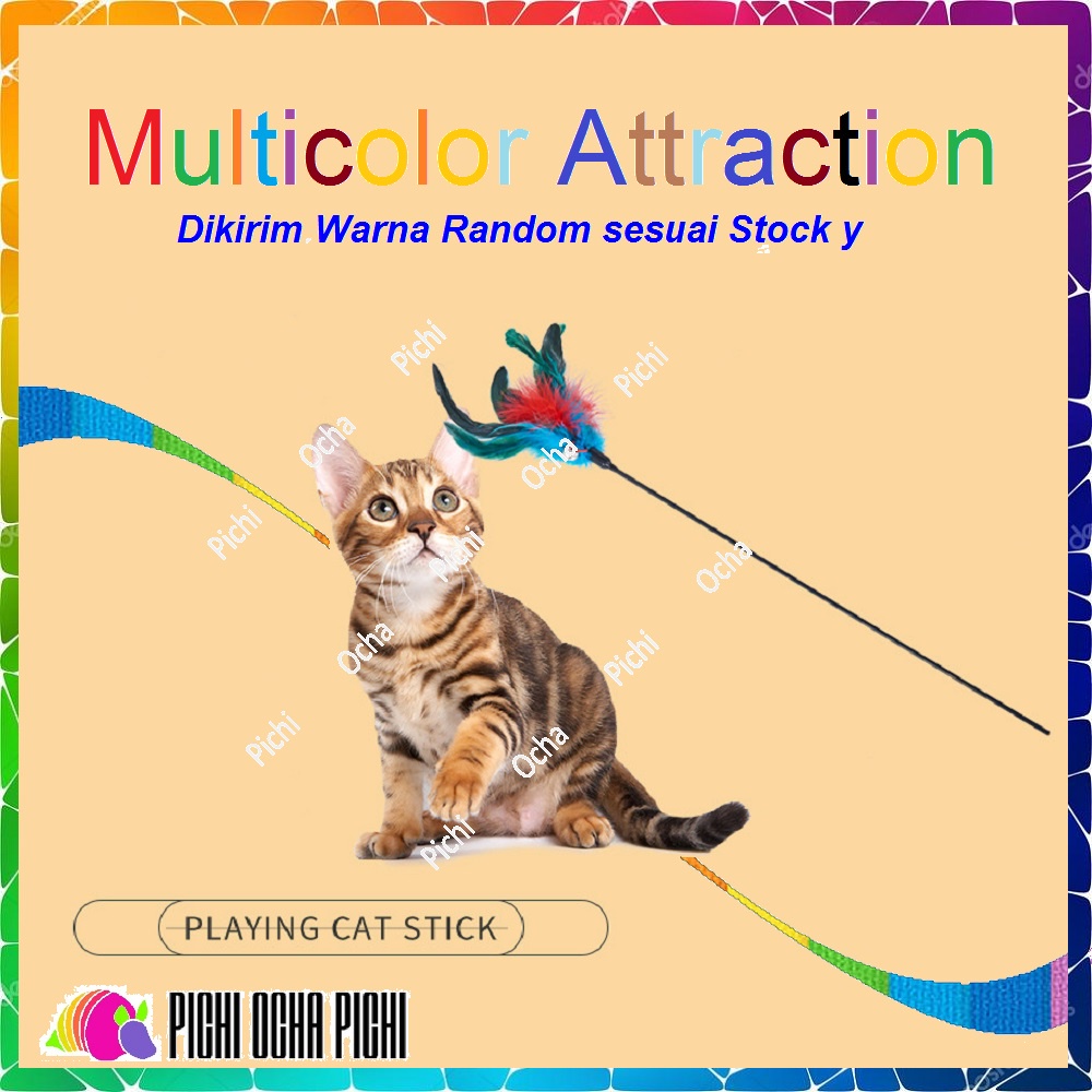 Cat Stick Toys Feather