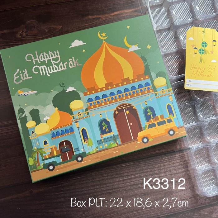 

10pcs Kotak Eid Mubarak K3312 Idul Fitri dus+ Mika Sekat SET LENGKAP K33 best seller