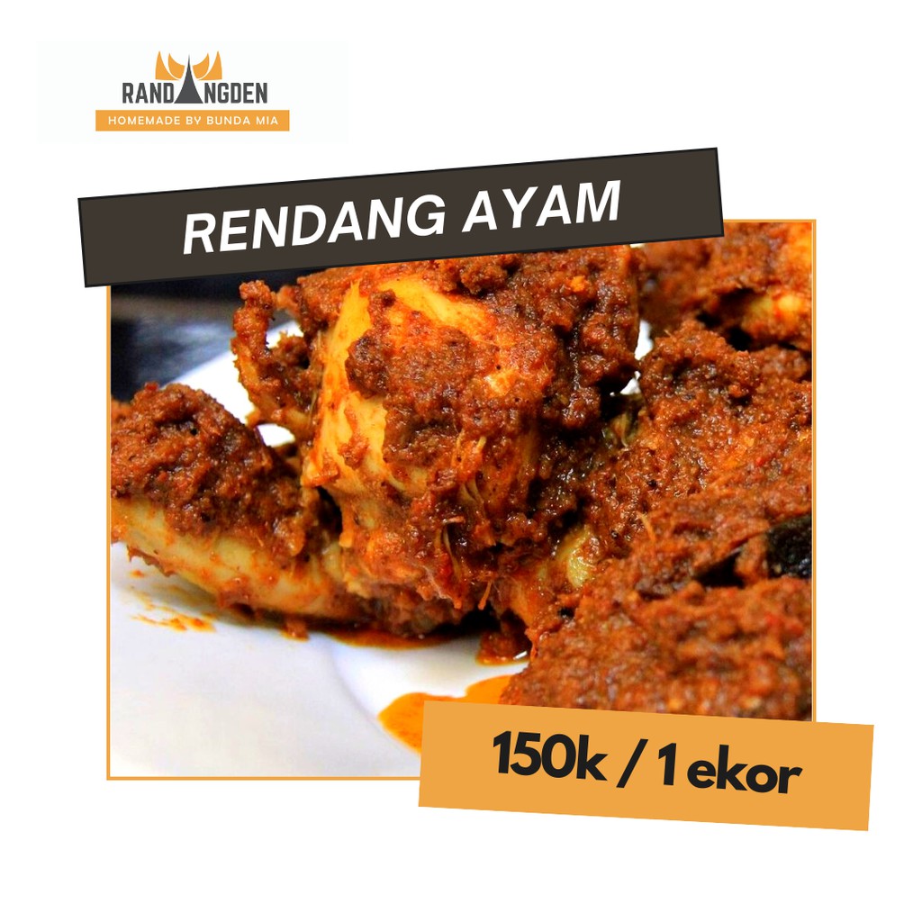 RENDANG AYAM 1 Ekor enak homemade tahan lama murah