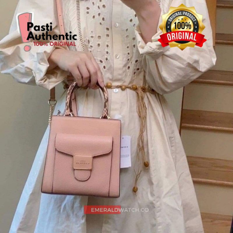 Coach Mini Pepper In Shell Pink