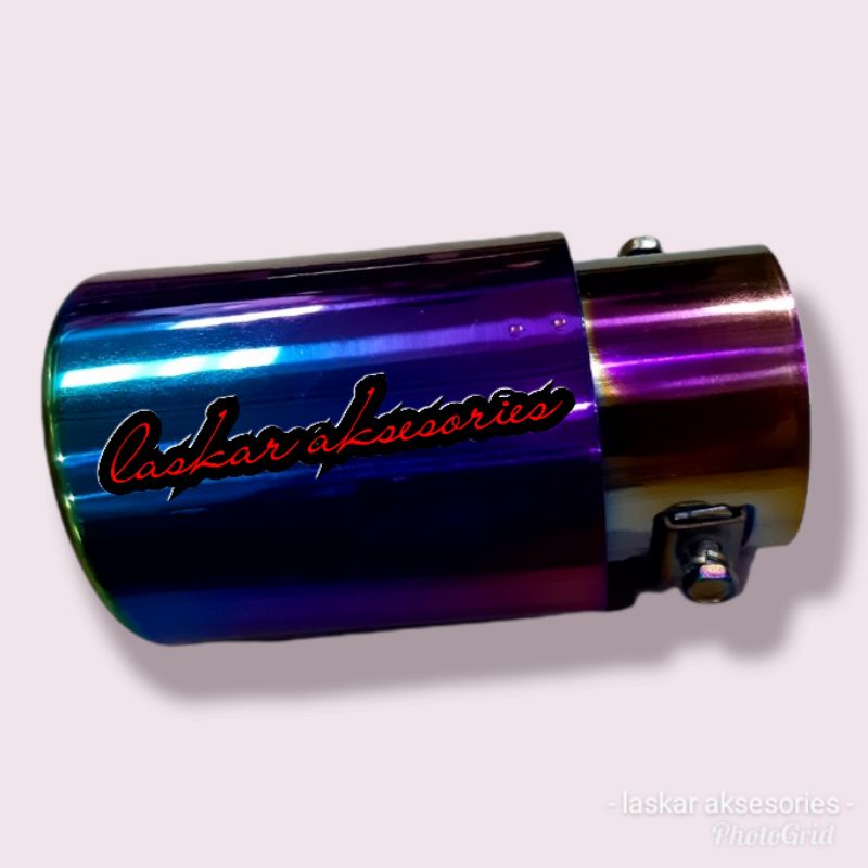 muffler / mufler / buntut knalpot mobil toyota all new avanza veloz motif pelangi