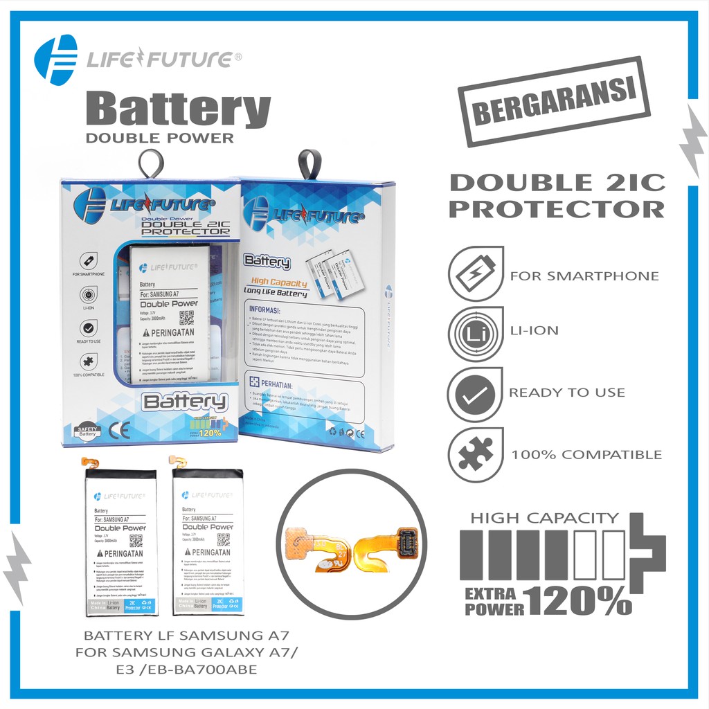 BATERAI SAMSUNG A7 DOUBLE POWER LIFE FUTURE