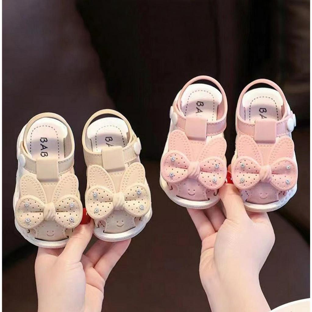 PROMO 12.12 PUNCAK Okaybaby B287 Sandal Flat Pita Anak Perempuan Lucu Lembut Import Kekinian Sendal Casual