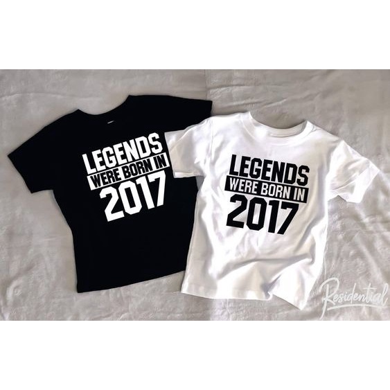 MYSTIQUE.ID-BAJU KAOS COUPLE LEGENDS WERE BORN IN 2017 T-SHIRT LUCU DAN AESTHETIC