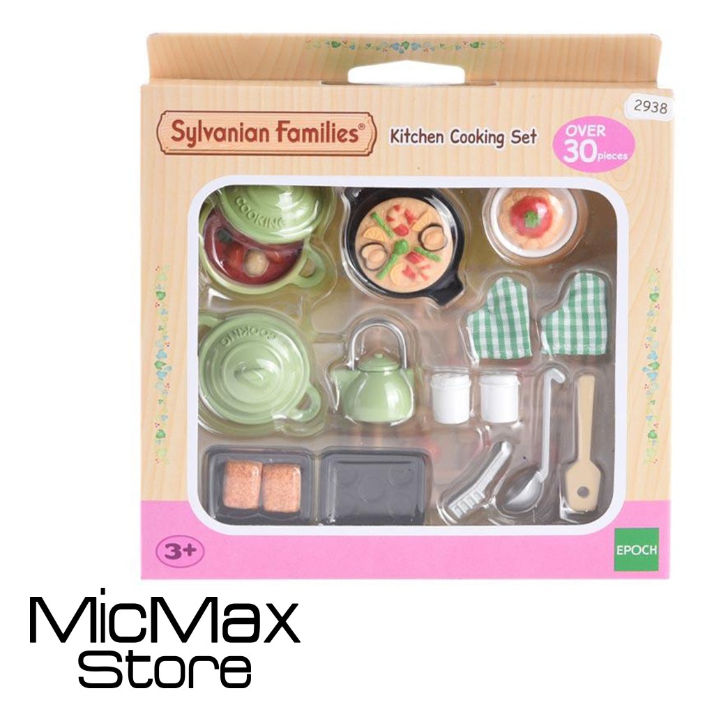 sylvanian families kitchen cooking set