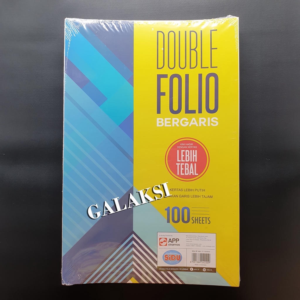 Jual Kertas Double Folio Bergaris Sidu 100 Lembar Shopee Indonesia 4834