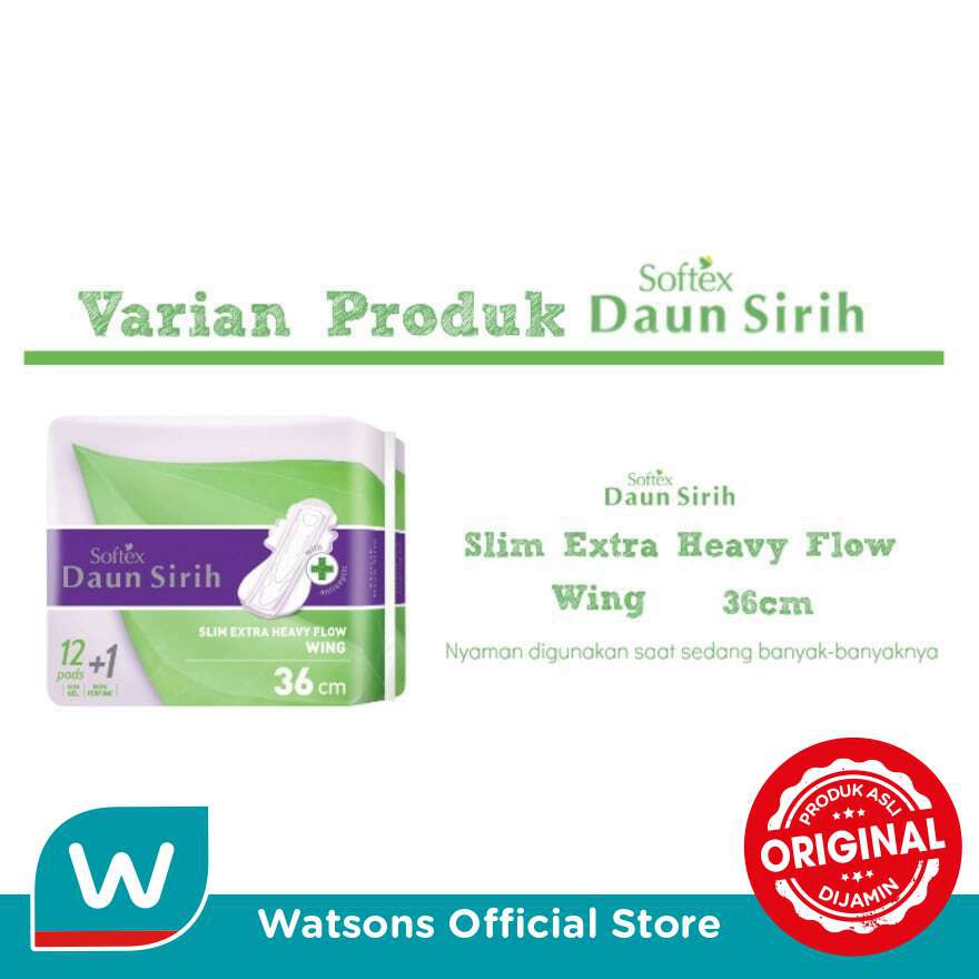 Softex Daun Sirih 36Cm 12+1's