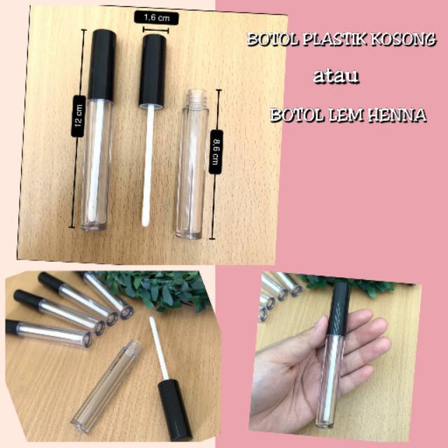 Botol Lipstik Kosong / Botol Lem Henna