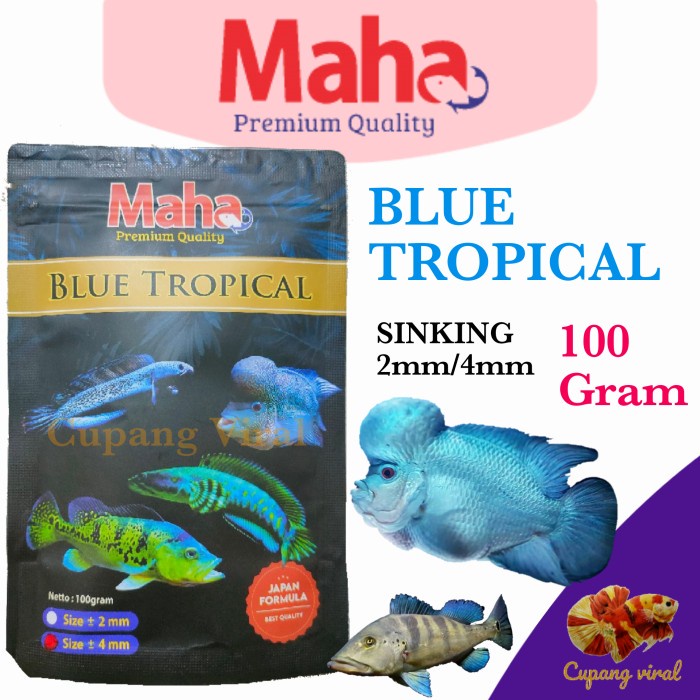 MAHA - Pelet Predator BLUE TROPICAL Japan Formula 100 Gram