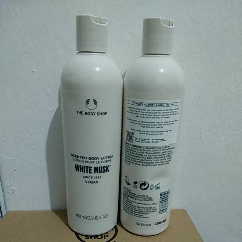 Jual The Body Shop White Musk Body Lotion 400 Ml Vegan | Shopee Indonesia