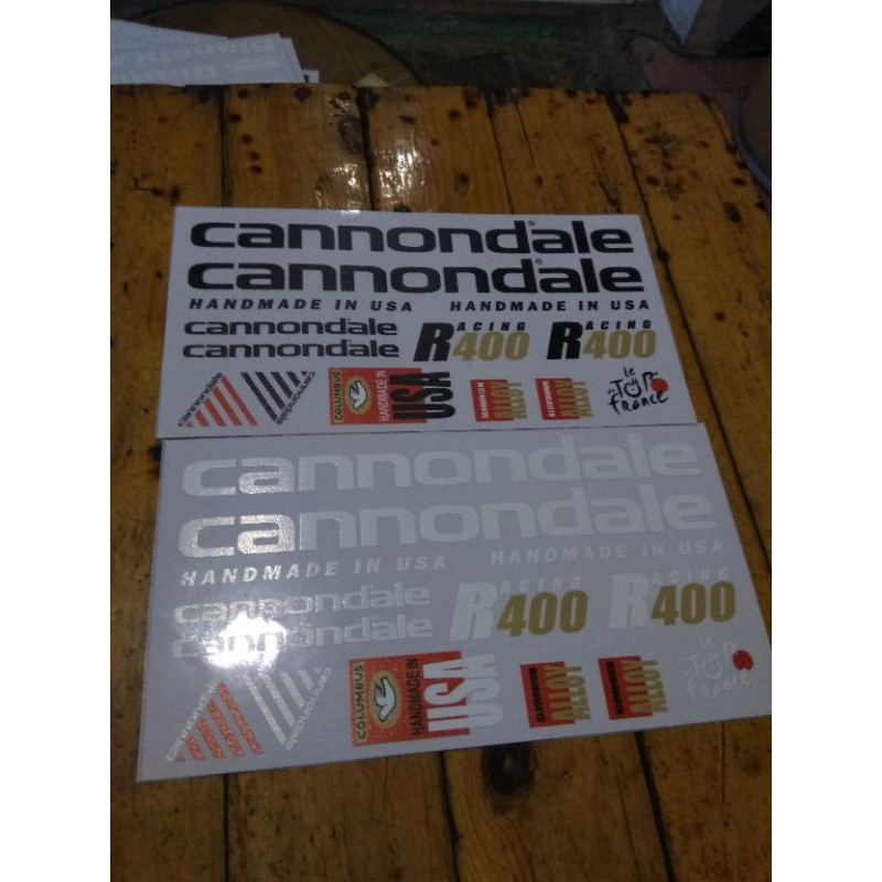Sticker decal frame sepeda balap road bike jadul vintage CANNONDALE r400