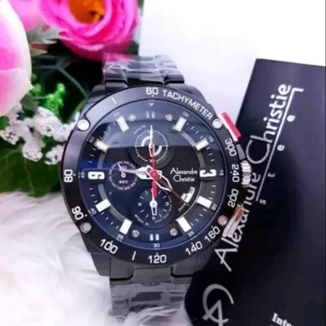 JAM TANGAN ALEXANDRE CHRISTIE ORIGINAL AC6463 BLACK