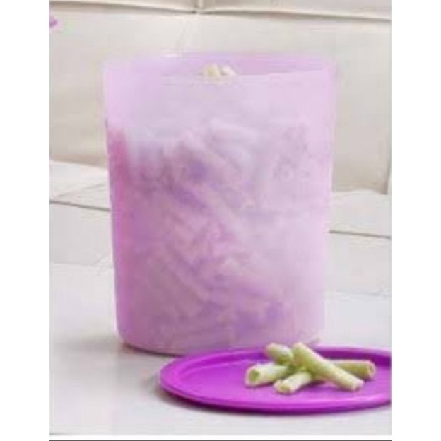 Tupperware Medium Mosaic Canister 2.8L Pink/hijau/Gold