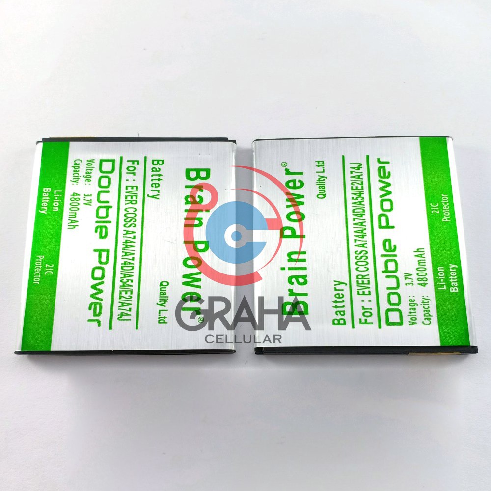 BATERAI / BATTERY / BATRE EVERCOSS A74A / A54 / E2 / A74D DOUBLE IC BRAIN POWER